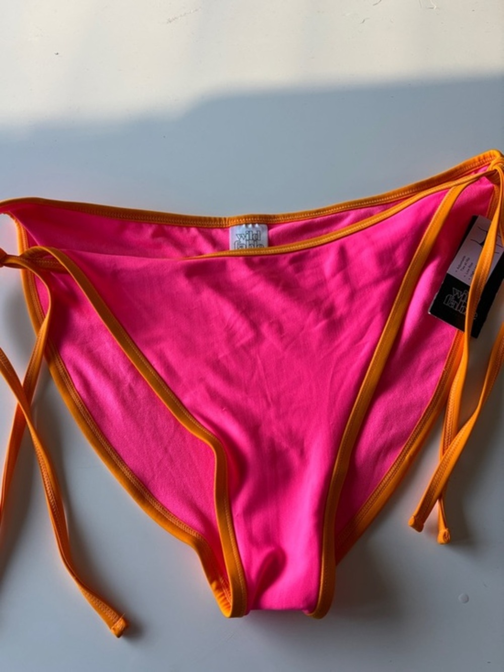 wild fable Hot Pink and Orange Trim Bikini Bottom